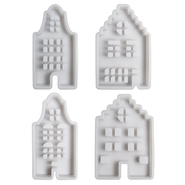 Molde Jabón Aromático Fundición Resina Portavelas Casa Hueca Silicona