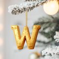 thumbnail image 6 of RXIRUCGD Gold 2D Acrylic Alphabet Christmas Ornament - 26 Initial Letter Pendants for Holiday Decor - Car Rearview Mirror Backpack Charm Decoration, 6 of 7
