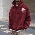 thumbnail image 1 of Sudadera con capucha para hombre, sudadera con capucha con letras estampadas, jersey de manga larga, sudadera con capucha para hombre, abrigo de poliéster, 1 of 4