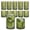 Green, variant on Hobnail Drinking Glasses Set of 12, 10 Oz Clear Embossed Glass Cups