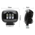 thumbnail image 4 of Applies to Pair of Square or Round Headlights 3 LED 30W Magnifying Glass 6D Motorcycle, 4 of 6