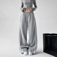 thumbnail image 5 of Angala Little Girls Active Pants Wide Leg Sweatpants With Lace Trim Fall Casual Girls Baggy Trousers, 5 of 9