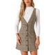 thumbnail image 1 of INSPIRAR CHIC Vestido Tirantes Sin Mangas Pinafore Houndstooth L Brown Check, 1 of 6