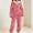 Pink, variant on Womens Flannel Pajama Sets Fluffy Sleepwear Fuzzy 2 Piece Pjs Set Fleece Plush Lounge Set