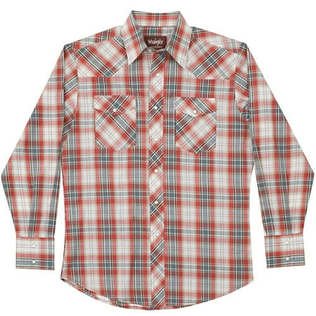 Wrangler - Big Men's Western Plaid Shirt