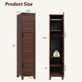 thumbnail image 2 of M optimized 72" Armoire Wardrobe Closet with 2 Doors, Wooden Wardrobe Cabinet with Hanging Rod, Narrow Tall Clothing Armoire Cabinet with 18 Adjustable Shelves for Clothes, Bedroom, 2 of 8