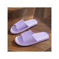 thumbnail image 3 of UKAP Unisex House Slippers Slip On Shoes Open Toe Slides Bedroom Non-slip Striped Purple 5.5-6, 3 of 3