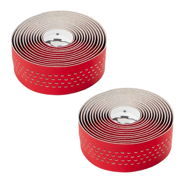 Cinta para manubrio bicicleta Velo microfibra Perforada roja