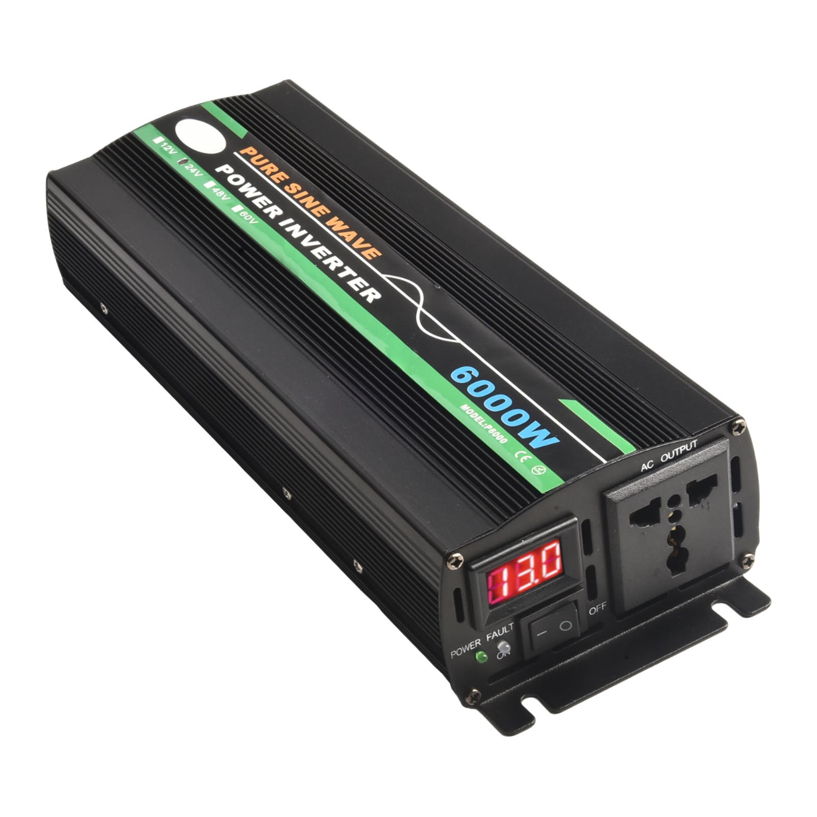 Pure Sine Wave Inverter 12V To 220V 6000W DC To AC Voltage Converter 12 220 Mini-car Power Supply Accessories