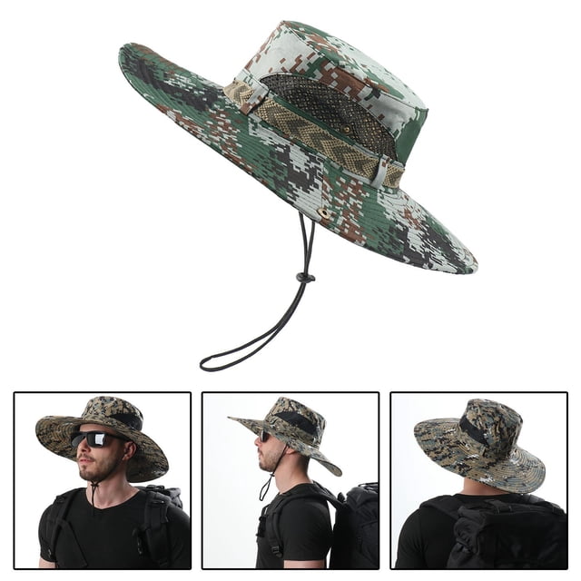 Sombrero de terre para hombre, sombrero de con protección , gorra plegable para pesca libre para senderismo Camping pesca - Camuflaje 2 Camuflaje verde 2 Yinane Sombrero de sol para hombre