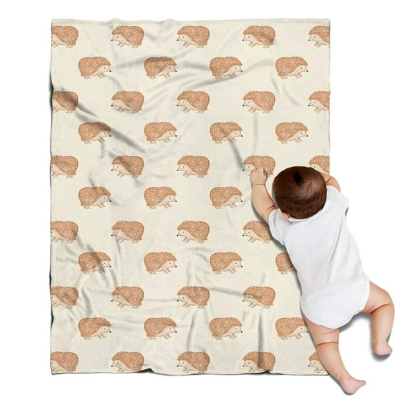 Cute Hedgehog Pattern Blanket,Comfortable Soft Flannel Throw Blanket,All Season,Warm Lightweight Blankets for Sofa Bed Couch Living Room Chair,30"x40"