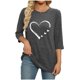 thumbnail image 4 of HongQid 3/4 Length Sleeve Womens Dressy Casual Tops Round Neck Tunic Shirts Summer Spring Fall Clothes, 4 of 5