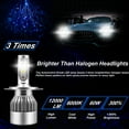 thumbnail image 4 of 9003 H4 LED Headlight Bulbs for Nissan Cabstar 2015-2016 High/Low Beam,2pc,SHENKENUO, 4 of 10