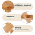 thumbnail image 3 of MERRYHAPY Brown Bamboo Stool for Kids and Home Nonslip Lightweight Practical Use 1Pc, 3 of 8