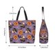 thumbnail image 5 of Balery Vintage Halloween Black Cat Bolsa Tote Estilo Estético con Cremalleras, Bolsa de Hombro, Bolsa de Compras Grande y Plegable, 5 of 8
