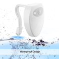 thumbnail image 3 of Luz de baño Wc con carga Usb, retroiluminación impermeable para inodoro, 8 colores, Sensor de movimiento Pir inteligente, luz Led nocturna para baño Feliz Sencillez, 3 of 5