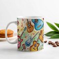 thumbnail image 6 of Guitars Artistic Colorful Music 11oz Ceramic Coffee Mug, 6 of 7