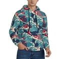 thumbnail image 2 of Cauagu Fish In The Wave for Men's Pullover Hooded Sweatshirt Athletic Casual Hoodie Aautumn Hoodie Sweatshirt for Men Pullover Casual Hooded Sweatshirt-X-Large, 2 of 7