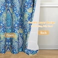thumbnail image 2 of Cortinas DriftAway con diseño de pavo real, 132 x 259 cm, color verde azulado, 2 paneles, 2 of 9
