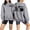 Gray Sweatshirts, variant on Women's Halloween Sweatshirts Spooky Print Pullovers Fall Loose Fit Round Neck Long Sleeve Sweater Tops Halloween Costumes, Sizes S-2XL