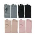 thumbnail image 5 of Zenghuiiii Nail Gloves Illuminated Open Finger Nail Gloves Black Half Finger Nail Tools Fiber Cotton Ladies Home User Outdoor Color Nail Stones Silver, 5 of 6