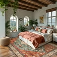 thumbnail image 4 of Lahome Decor 8'x10' Bohemian Vintage Rug,8x10ft Large Area Rug,Washable Rugs for Living Room,Traditional Non-slip Indoor Carpet Low Pile Ultra-Thin Boho Tribal Rug for Bedroom Dining Room Office,Red, 4 of 10