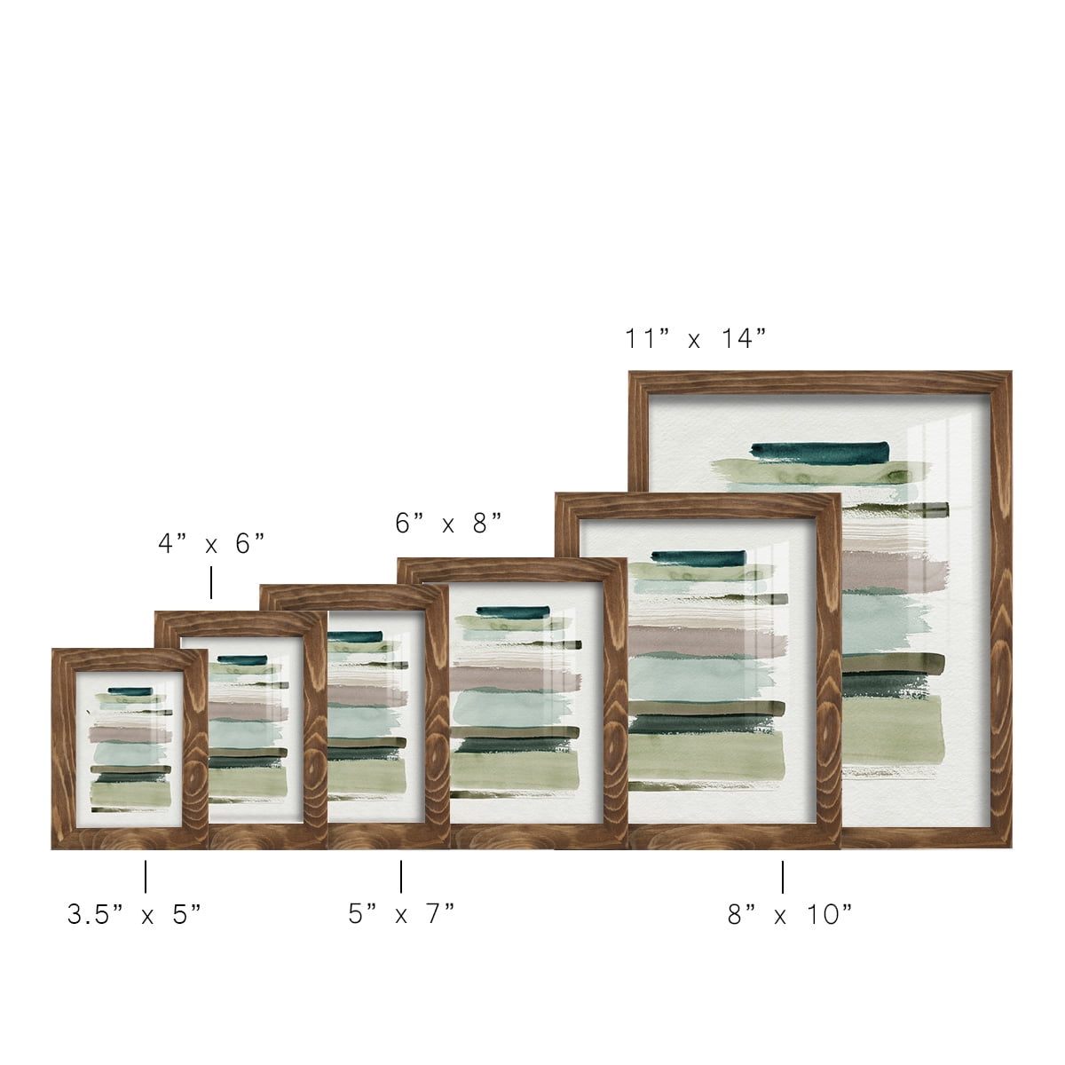 Grass Stains I - Framed Print w/glass - Walnut