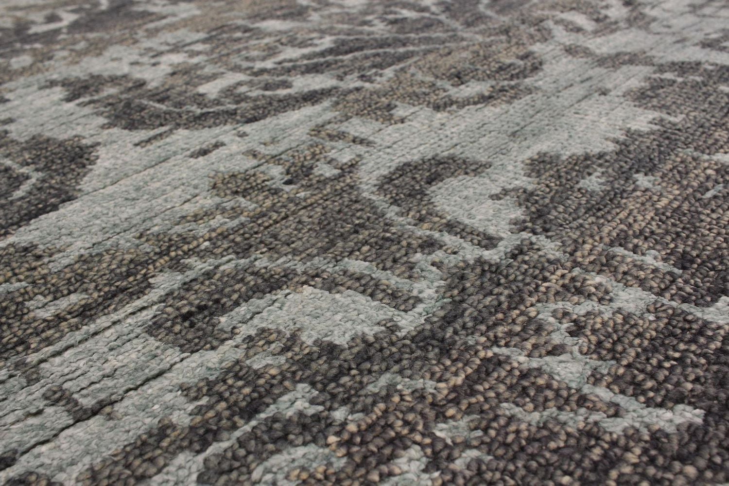 ECARPETGALLERY 5'1" x 7'10"  Transitional La Seda Hand-knotted Area Rug for Living Room, Dining Room and Bedroom in Grey