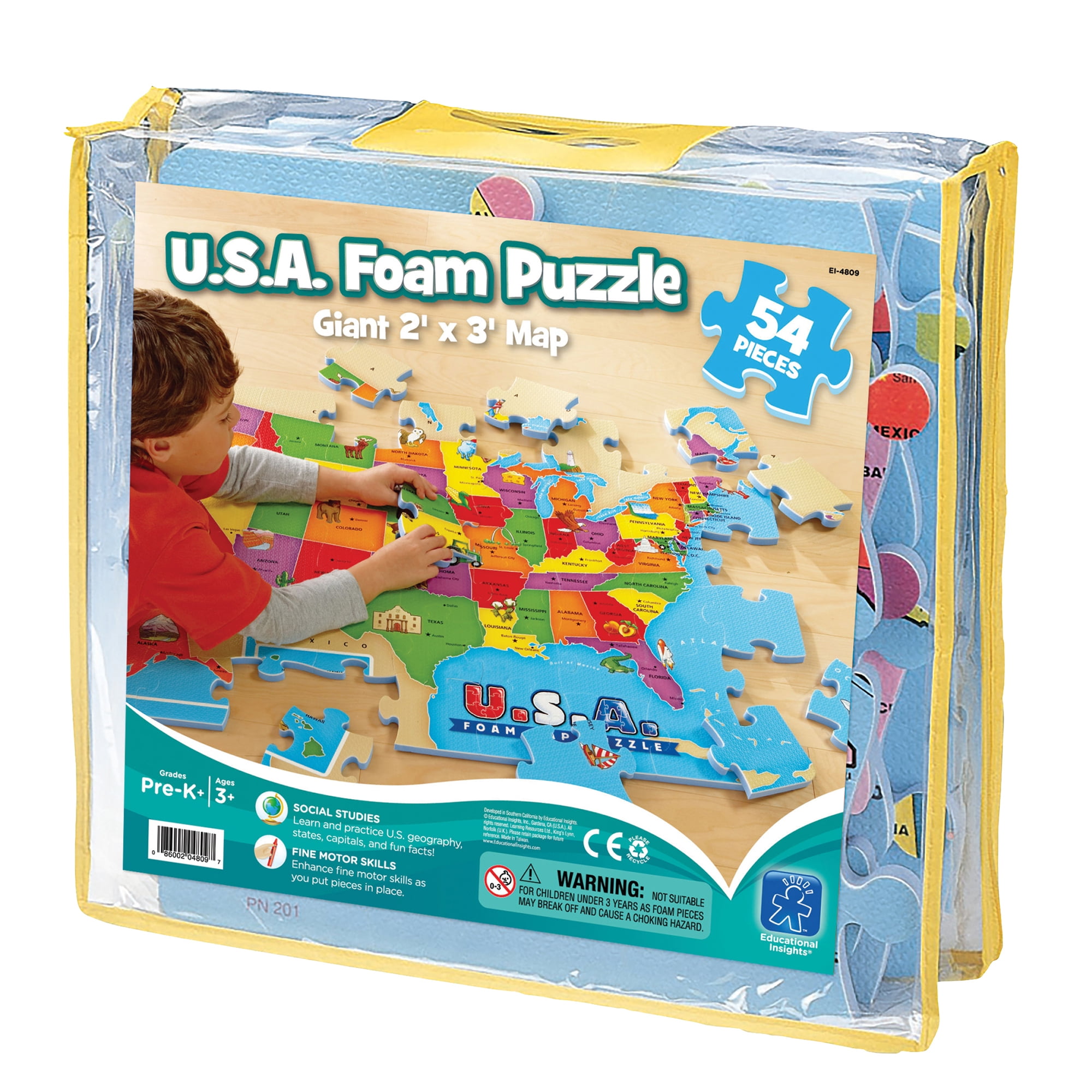 Educational Insights® USA Foam Map Puzzle, 54 Pieces - Walmart.com
