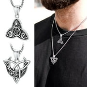 FaithHeart Moon Goddess Necklaces for Women Viking Pendant Necklace Stainless Steel Feminist Wiccan Jewelry Amulet Birthday Christmas Jewelry Gift for Mom Grandmother