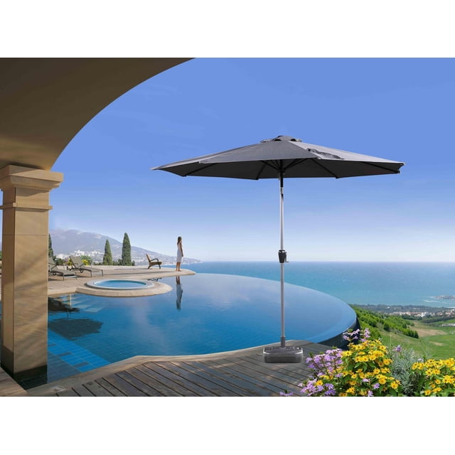 DENIA 10ft Patio Aluminum Market Umbrella