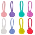 thumbnail image 2 of Bridas magnéticas, 8 unidades, multicolor, con imán fuerte para enrollar cables magnéticos, para auriculares, cable USB, llaveros, etc., 2 of 7