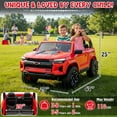 thumbnail image 3 of UBesGoo 24V 2 Seat Licensed Chevrolet Colorado Electric Ride on Car Toy for Toddler Kid w/ Remote Control, LED Lights, Red, 3 of 10