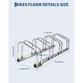 thumbnail image 6 of 4-Compartment Freestanding Bike Floor Stand,Indoor Outdoor Dual Bike Storage Organizer, Fits 22-28" Wheels & 2.2" Tire Width, Heavy Duty Steel Two-Wheeler Parking Rack for Garage, Home or Bike Shop, 6 of 6