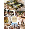 thumbnail image 5 of Spring Gnomes Table Cloth, Waterproof Tablecloth for Rectangle Tables, Farmhouse Botanical Sunflowers Wooden Grain Reusable Washable Fabric Table Cover for Restaurant Kitchen Dining Tables 54"x108", 5 of 9