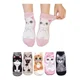 thumbnail image 1 of 12 Pares De Calcetas Cortas Para Mujer Estampado De Gatito, 1 of 2
