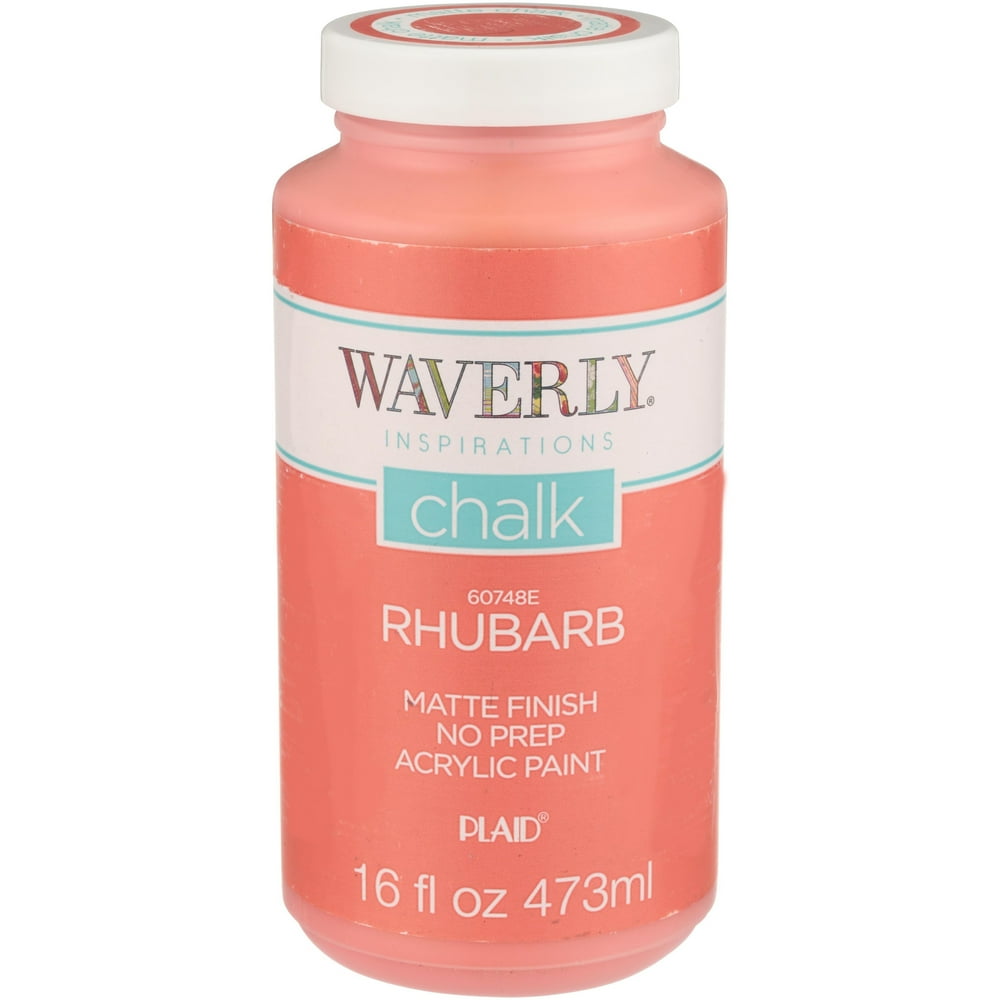 Waverly Inspirations 60748E Chalk Finish Acrylic Paint, Rhubarb, 16 oz