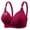 Red, variant on Guluxicc Plus Size Bras for Women No Underwire Wireless Comfortable Bra with Adjustable Straps Push Up Breathable Bras, Brown, L