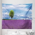 thumbnail image 1 of Scenic Summer Tapestry, Lavender Field with a Tree and Sky, Fabric Wall Hanging Decor for Bedroom Living Room Dorm, 5 Sizes, Violet Azure Blue, by Ambesonne, 1 of 1