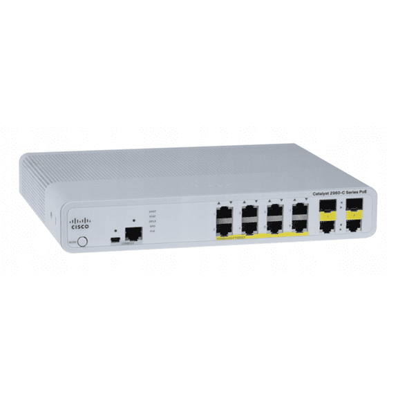 Pre-Owned Sealed Cisco Catalyst 2960-C Series PoE Gigabit Network Switch WS-C2960C-8PC-L (Like-New)