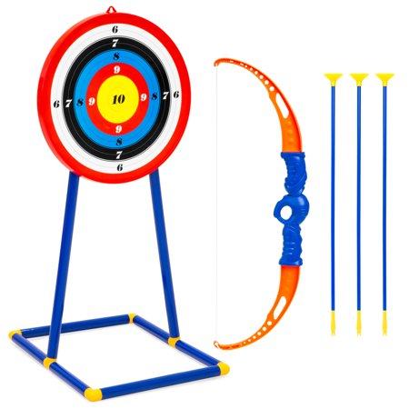 Best Choice Products Kids Toy Archery Set w/ Bow, Arrows, Bullseye Target- (Best Bow Shooter In The World)