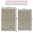 thumbnail image 2 of Home Weavers Bell Flower Collection 100% Cotton Non-Slip Bathroom Rug Set Machine Washable Bath Rug-21"x34", Bathroom Rug- 24"x40", Linen Color 2 Piece Bath Rug set, 2 of 9