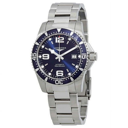 Longines HydroConquest 21 mm Men's Stainless Steel Diver's Wristwatch, Blue, L37424966