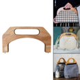 thumbnail image 3 of Abbracc Durable Wood Bag Handle Replacement Accessories Sewing Brackets Handcrafted Easy 23x12cm, 3 of 9