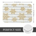 thumbnail image 2 of Pofeuu Gold Snowflake Print Flannel Doormats Rug16"x24"Rug Washable Doormats Indoor Outdoor Rugs for Layered Front Door Mats, Porch, Kitchen, Entryway, 2 of 7