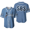 SZA SOS Album Baseball Jersey Merch North American Tour 2023 Streetwear Harajuku Thin button Baseball uniform