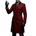 thumbnail image 2 of Men's Lapel Button Down Long Sleeve Mid Length Cardigan Jacket with Pockets for Spring Daily Casual Use, 2 of 7