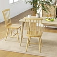 thumbnail image 2 of Costway Windsor Dining Chairs Set of 2 Armless Spindle Back Solid Rubber Wood Natural, 2 of 9
