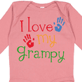 thumbnail image 4 of Inktastic I Love My Grampy Grandchild Boys or Girls Long Sleeve Baby Bodysuit, 4 of 5
