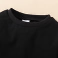 thumbnail image 5 of 18 Months Toddler Baby Girls Clothes Baby Girls Outfits 18-24 Months Baby Girls Long Sleeve Round Neckline Solid Color Top Pants 2PCS Set Black, 5 of 7